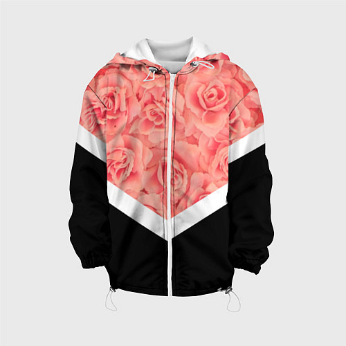 Детская куртка Розовые розы / 3D-Белый – фото 1