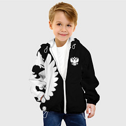 Куртка с капюшоном детская Russia - Black collection, цвет: 3D-белый — фото 2