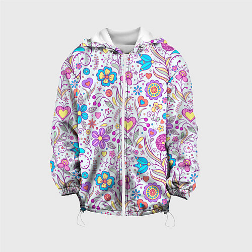 Детская куртка Цветочный сад / 3D-Белый – фото 1