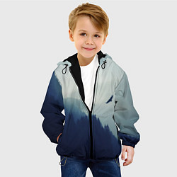 Куртка с капюшоном детская Орел над Лесом, цвет: 3D-черный — фото 2