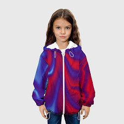 Куртка с капюшоном детская Глянец ночь, цвет: 3D-белый — фото 2