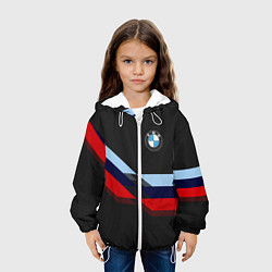 Куртка с капюшоном детская Бмв Bmw Black, цвет: 3D-белый — фото 2