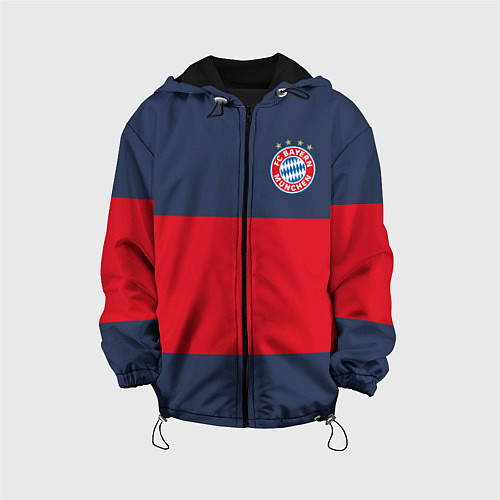 Детская куртка Bayern Munchen - Red-Blue FCB 2022 NEW / 3D-Черный – фото 1