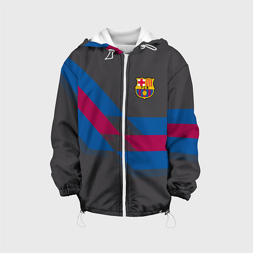 Детская куртка Barcelona FC: Dark style / 3D-Белый – фото 1