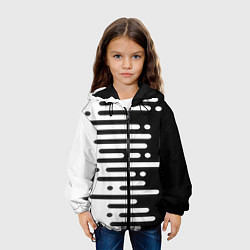 Куртка с капюшоном детская Необычная геометрия!, цвет: 3D-черный — фото 2