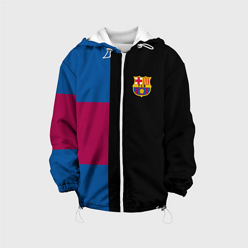 Детская куртка Barcelona FC: Black style / 3D-Белый – фото 1