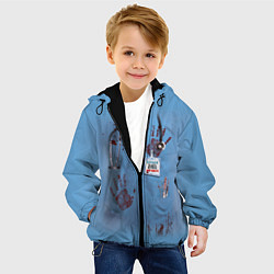Куртка с капюшоном детская Костюм врача кровь, цвет: 3D-черный — фото 2