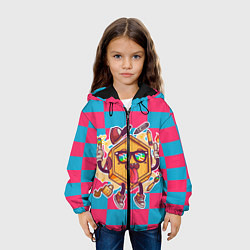Куртка с капюшоном детская Творческий гексагон, цвет: 3D-черный — фото 2