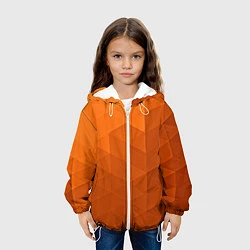 Куртка с капюшоном детская Orange abstraction, цвет: 3D-белый — фото 2