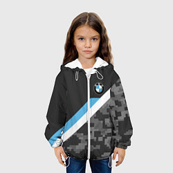 Куртка с капюшоном детская BMW: Pixel Military, цвет: 3D-белый — фото 2