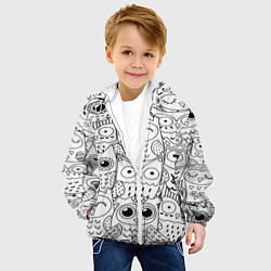 Куртка с капюшоном детская Совушки: узор, цвет: 3D-белый — фото 2