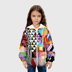 Куртка с капюшоном детская RGB Geometry, цвет: 3D-белый — фото 2