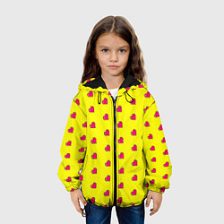 Куртка с капюшоном детская 8 bit yellow love, цвет: 3D-черный — фото 2