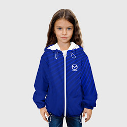 Куртка с капюшоном детская Mazda: Blue Sport, цвет: 3D-белый — фото 2