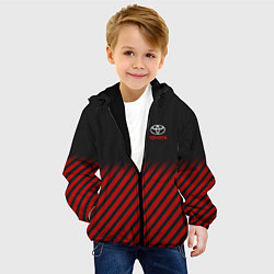 Куртка с капюшоном детская Toyota: Red Lines, цвет: 3D-черный — фото 2
