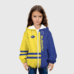 Куртка с капюшоном детская Subaru, цвет: 3D-белый — фото 2