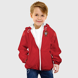 Куртка с капюшоном детская Португалия: ЧМ-2018, цвет: 3D-белый — фото 2