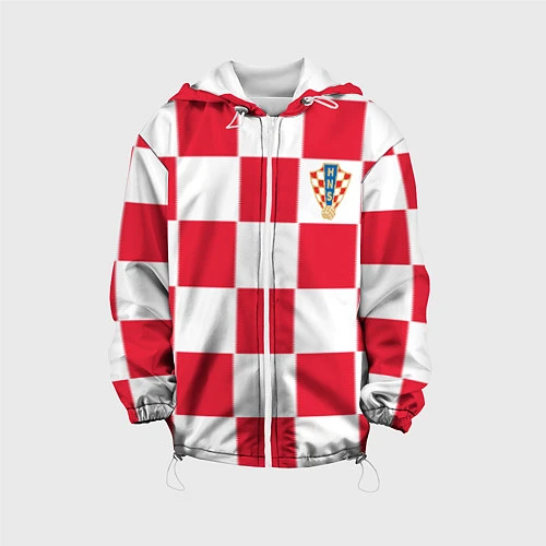 Детская куртка Сборная Хорватии: Домашняя ЧМ-2018 / 3D-Белый – фото 1