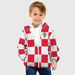 Куртка с капюшоном детская Сборная Хорватии: Домашняя ЧМ-2018, цвет: 3D-белый — фото 2