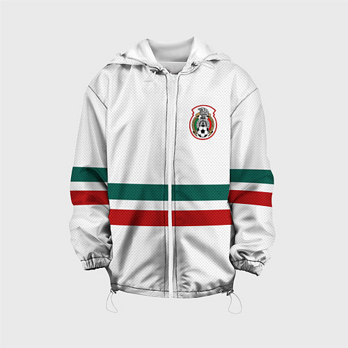 Детская куртка Сборная Мексики: Гостевая ЧМ-2018 / 3D-Белый – фото 1