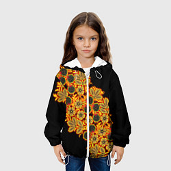 Куртка с капюшоном детская Славянская роспись, цвет: 3D-белый — фото 2