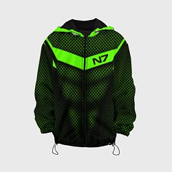 Куртка с капюшоном детская N7: Green Armor, цвет: 3D-черный