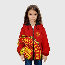 Куртка с капюшоном детская FC Man United: Red Exclusive, цвет: 3D-черный — фото 2