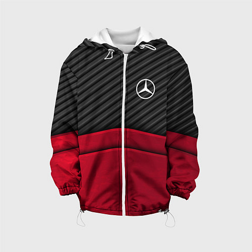 Детская куртка Mercedes Benz: Red Carbon / 3D-Белый – фото 1