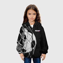 Куртка с капюшоном детская Болельщик России, цвет: 3D-черный — фото 2