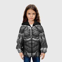 Куртка с капюшоном детская Экзоскелет, цвет: 3D-черный — фото 2