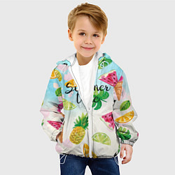 Куртка с капюшоном детская Summer Time, цвет: 3D-белый — фото 2