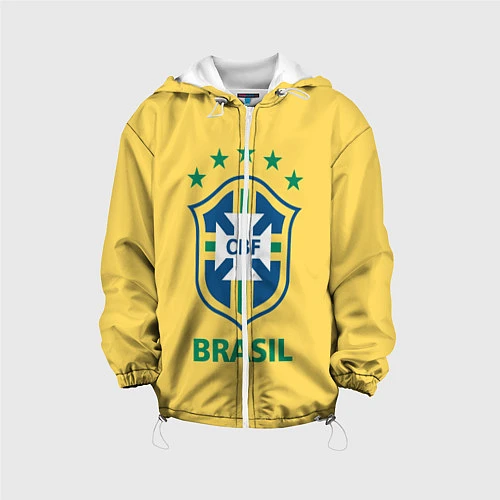Детская куртка Brazil Team / 3D-Белый – фото 1