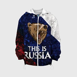 Куртка с капюшоном детская Russia: Roaring Bear, цвет: 3D-белый