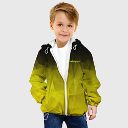 Куртка с капюшоном детская Cyberpunk 2077: Yellow Poly, цвет: 3D-белый — фото 2