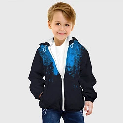 Куртка с капюшоном детская Android Blood: Blue, цвет: 3D-белый — фото 2