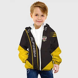 Куртка с капюшоном детская Alpinism: Yellow Russia, цвет: 3D-белый — фото 2