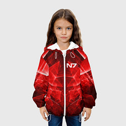 Куртка с капюшоном детская Mass Effect: Red Armor N7, цвет: 3D-белый — фото 2