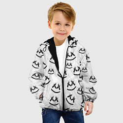 Куртка с капюшоном детская Marshmello: White Pattern, цвет: 3D-черный — фото 2
