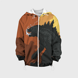 Куртка с капюшоном детская Godzilla: Monster Smoke, цвет: 3D-белый