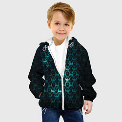 Куртка с капюшоном детская TES: Blue Pattern, цвет: 3D-белый — фото 2