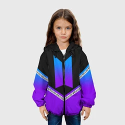 Куртка с капюшоном детская BTS: Neon Symbol, цвет: 3D-черный — фото 2