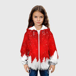 Куртка с капюшоном детская Christmas pattern, цвет: 3D-белый — фото 2
