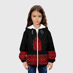 Куртка с капюшоном детская Печать Велеса, цвет: 3D-белый — фото 2