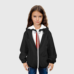 Куртка с капюшоном детская Агент 47, цвет: 3D-белый — фото 2