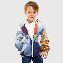 Куртка с капюшоном детская Моя геройская академия Шото, цвет: 3D-белый — фото 2