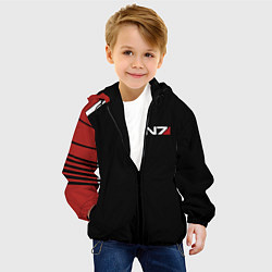 Куртка с капюшоном детская MASS EFFECT N7, цвет: 3D-черный — фото 2