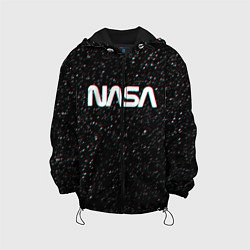 Куртка с капюшоном детская NASA: Space Glitch, цвет: 3D-черный