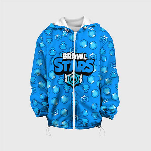 Детская куртка Brawl Stars: Blue Team / 3D-Белый – фото 1