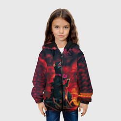 Куртка с капюшоном детская Укулеле, цвет: 3D-черный — фото 2