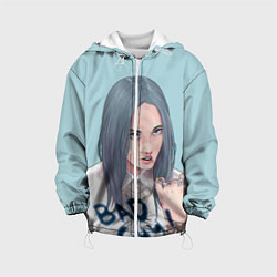 Куртка с капюшоном детская Billie Eilish: Bad Guy, цвет: 3D-белый